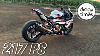 217 PS BMW S1000RR Tuned  Acceleration from 0296 Kmh amp 0184 mph [upl. by Anirhtak]