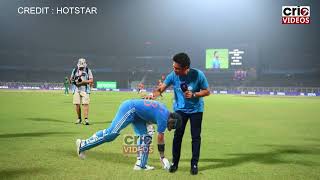 Virat Kohli touches Sachin Tendulkars feet after scoring 49th ODI CENTURY against South Africa [upl. by Anilef]