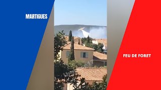 Feu de foret à Martigues le 7 07 2022 [upl. by Aisanahta310]