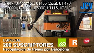 ESPECIAL 200 SUSCRIPTORES  Recopilatorio de trenes por Barcelona Metro Rodalies y FGC  JCV375 [upl. by Hamford]