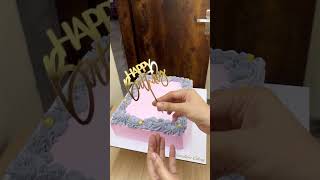 Simple Beautiful Cake Eggless Cake pipingskills cakedesign [upl. by Ardath15]