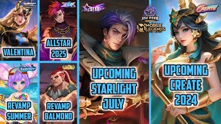 MLBB NEW UPDATE 2024  KADITA SKIN CREATE GUSION STARLIGHT JULY REVAMP BALMOND REVAMP NANA SUMMER [upl. by Rothstein866]