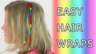 DIY Learn How to Make Hair Wrap Wraps Braid Floss Dread Thead Dreads Extension Tutorial [upl. by Ahsirtal]