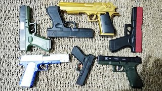 Pistol mainan desert eaglehk usp glock 19 colt 1911 shell ejection water gelltoy guns [upl. by Macnamara941]