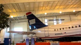 US Air flight 1549 quotMiracle on the Hudsonquot plane at the Carolinas Aviation Museum [upl. by Solis]