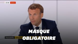 Le masque sera obligatoire dans les lieux publics clos [upl. by Aivilo]