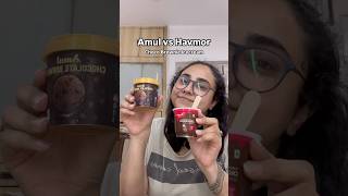 Havmor vs Amul which choco brownie is better foodie delhi ashortaday youtubeshorts shorts [upl. by Ekaj]