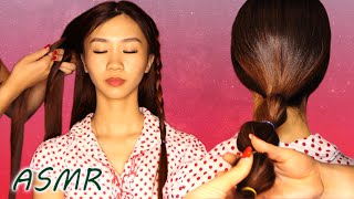 ASMR Gorgeous Hair Brushing amp Braiding Ultra Relaxing Brushing Sounds Soft amp Gentle w Savannah [upl. by Aimek841]