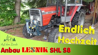 Endlich Hochzeit 🥳 Lesnik SHL S8 Anbau am Traktor MF 254s 👉 Frontkraftheber Fronthydraulik [upl. by Sarine433]