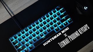 Huntsman Mini  Pudding Keycaps Installation [upl. by Laundes11]