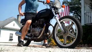 1978 Honda CB400T first crank after rejetting carb [upl. by Ahcsas]