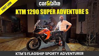 KTM 1290 Super Adventure S Launched In India  Walkaround  First Look  carandbike [upl. by Neemsay122]