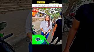 Rider wala video Prank on cute girl reaction short prenk bike rider ytshorts vlog viral [upl. by Armahs]