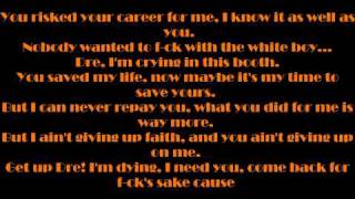 Dr Dre feat Eminem  I need A Doctor Lyrics [upl. by Franz]