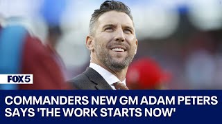 Washington Commanders introduce new GM Adam Peters [upl. by Bergstrom]