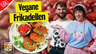 Vegane Frikadellen  Frikadellen aus Kidneybohnen selber machen [upl. by Iris]