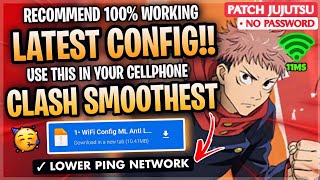 Latest Config ML Anti Lag Clash Smoothess 120FPS  Low Ping Patch Jujutsu Kaisen  Mobile Legends [upl. by Notxed]