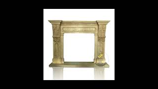 Antique caryatids fireplace mantel with intricate faces in beige marble a timeless masterpiece [upl. by Atiraj]