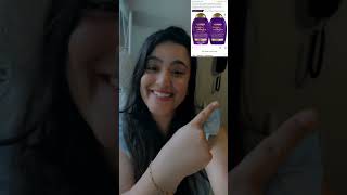 OGX biotin amp collagen Shampoo and Conditioner Review shorts hair haircare review ytshorts [upl. by Kristel725]