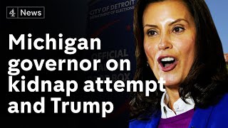 Michigan governor Gretchen Whitmer responds to Trump’s taunts [upl. by Erodavlas]