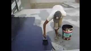 Waterproofing Flat Concrete Roof using Liquid Applied Waterproof coating [upl. by Tegdirb537]