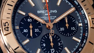 Breitling Chronomat 42 B01 18ct Rose Gold Chronograph with Box and Papers 2020 [upl. by Ronyar]