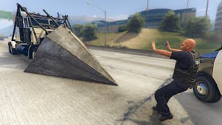 GTA 5 Unstoppable Wedge Truck Police Takedown [upl. by Suhcnip]