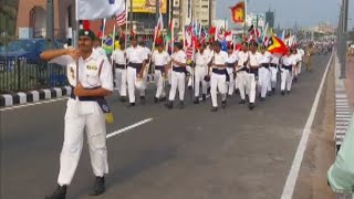 Navy Milan Rehearsal wit all Navy Country Flags [upl. by Ryle164]