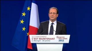 Le discours de François Hollande au Bourget [upl. by Pliam]