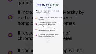 TOP 50 MCQ Heredity and Evolution Part 14 1 [upl. by Ydrah7]