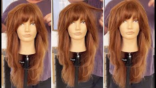 Creative Long Layered Haircut With Fringe Bangs Using Razor Cutting Techniques [upl. by Naghem683]