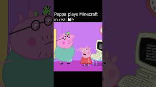 Peppa Pig Plays Minecraft in Real Life peppapig minecraft animation [upl. by Dubenko]