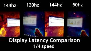 Latency comparison 60hz vs 120hz vs 144hz [upl. by Ennaerb]