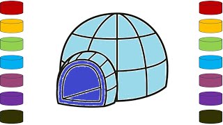 quotHow to Draw amp Color an Igloo  Easy amp Fun Drawing Tutorial for Kidsquot Let’s draw together [upl. by Inacana]