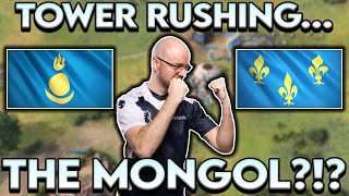 TOWER RUSHING THE MONGOL  LiquidDeMu Mongol vs Gullyd3ck3l French [upl. by Darell364]