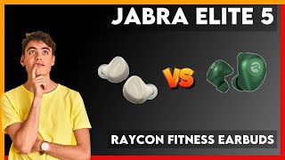 Jabra Elite 5 vs Raycon Fitness Earbuds Comparison [upl. by Onairelav]