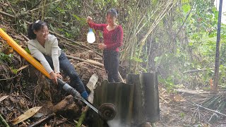 Two sisters Luyen Mai generate electricity using water power to serve the farm 220v electricity [upl. by Inama]