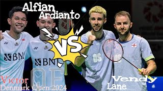 FAJAR ALFIANRIAN ARDIANTO INA VS VENDYLANE DEN  Victor Denmark Open 2024  QF [upl. by Anpas]