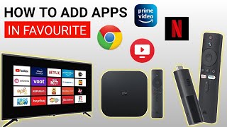 shorts  How to Add Apps to Favourite in MI Box 4K and MI TV Stick [upl. by Ullman]