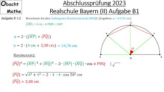 Abschlussprüfung Mathe 2023 Realschule Bayern Gruppe 23  Aufgabe B1 vorgerechnet  ObachtMathe [upl. by Kirven]