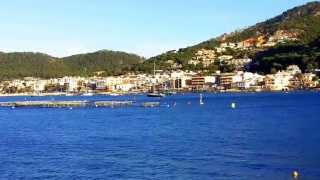 Puerto Andratx Mallorca Rundblick vom Leuchtturm aus über die Bucht zur Promenade [upl. by Ecallaw529]