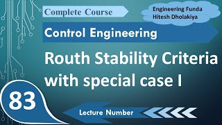 Routh Stability Criterion Special Case  I in Control Systems [upl. by Adaval]