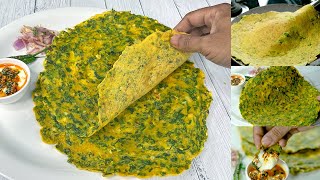 अबतक से सबसे टेस्टी चिल्ला देखके खाने का मन होजायेगा Rajkot Mahika Green Pudla Recipe Chilla [upl. by Suiddaht]