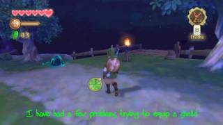 How to equip a shield in Zelda Skyward Sword [upl. by Reivad]