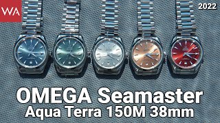 OMEGA Seamaster Aqua Terra 150m 38mm Atlantic Blue Bay Green Sandstone Saffron amp Terracotta [upl. by Tracie319]