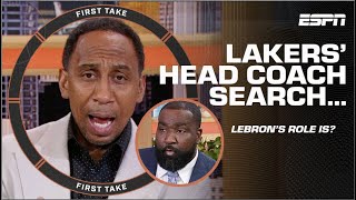 Stephen A ADDRESSES THE REALITY of LeBron’s role in the Lakers’ next head coach 👀  First Take [upl. by Giuseppe]