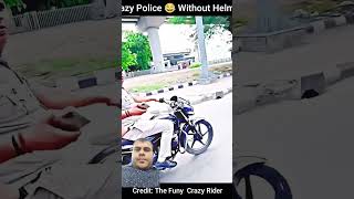 Police without helmet 🫣😆 bikervscop comedy funny memes automobile policereaction funnymemes [upl. by Lion]