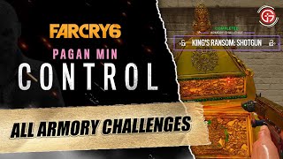 Far Cry 6 Pagan Min Control DLC  All 6 Best weapons Armory challenge Location [upl. by Waylan523]