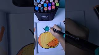 Halli Today Im coloring orange do you like orange art coloringeasy drawing coloring asmr [upl. by Fayre509]