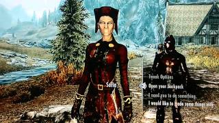 Skyrim PC Mods on Xbox 360  Vilja Sofia Deadpool amp Throthgar [upl. by Anivahs]